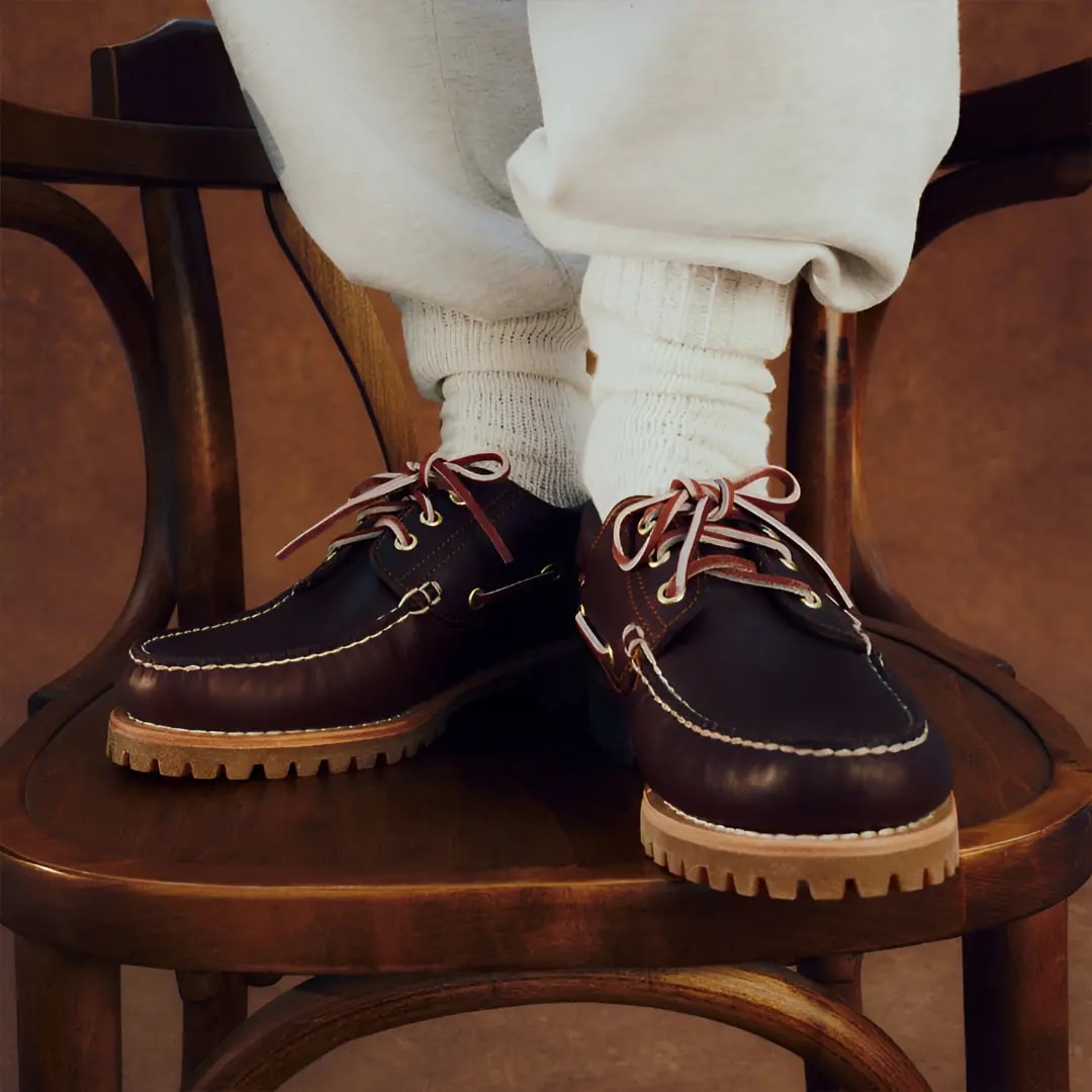 Giày Timberland 3-Eye Lug Handsewn Boat 'Brown' 30003214 — ảnh 5