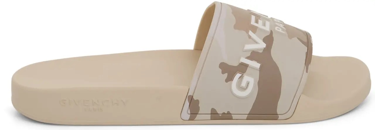 Dép Givenchy Logo Flat Sandal 'Beige' BH300HH1AQ-288