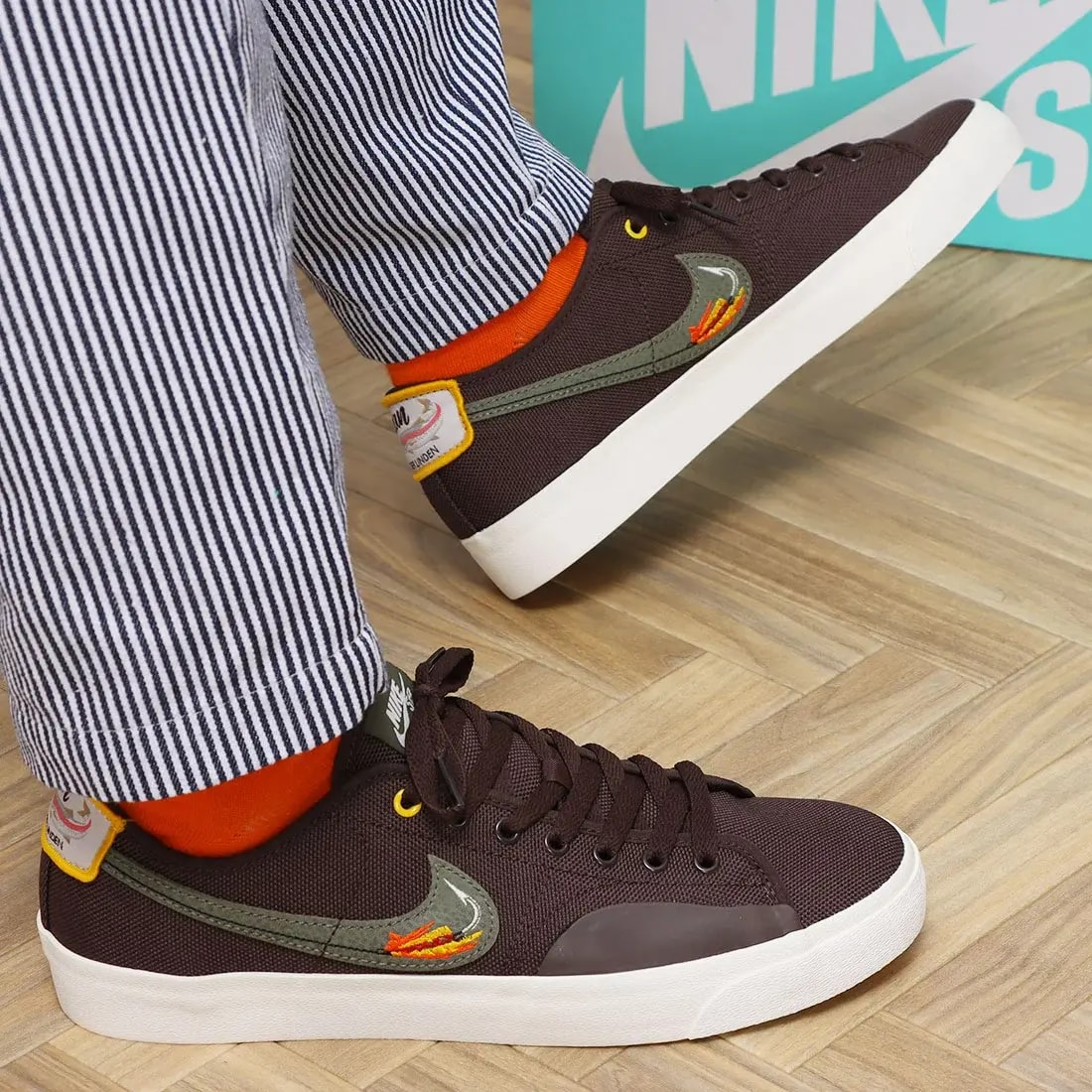 Giày Nike SB Blazer Court x DVD Linden 'Brown' CZ5605-200 — ảnh 2