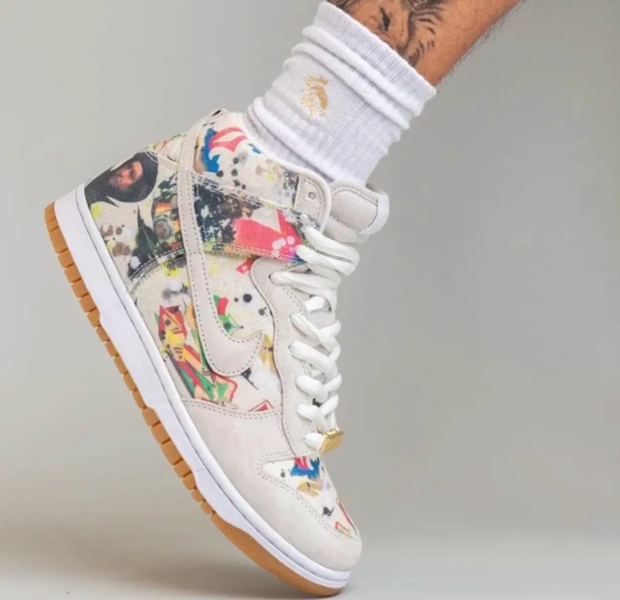 Giày Nike Supreme x Dunk High SB 'Rammellzee' FD8779-100 — ảnh 3
