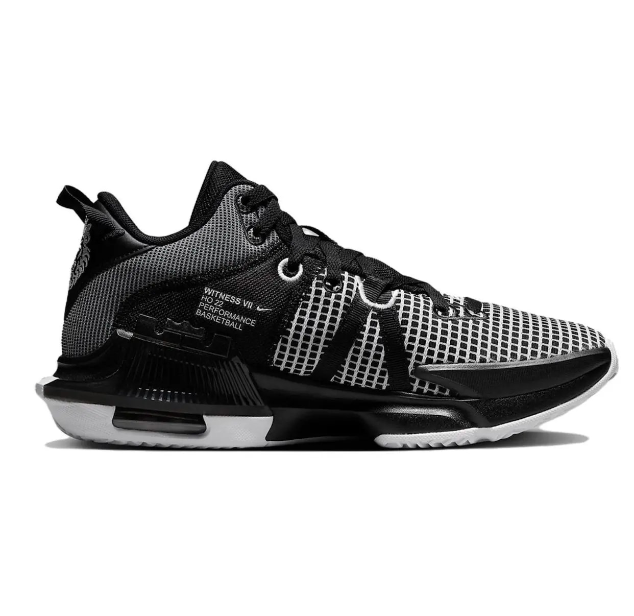 Giày Nike LeBron Witness 7 TB 'Black White' DZ3299-001 — ảnh 2