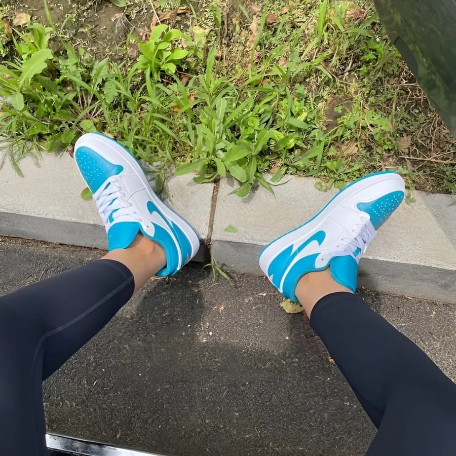 Giày Nike Air Jordan 1 Low GS 'Aquatone' 553560-174 — ảnh 5