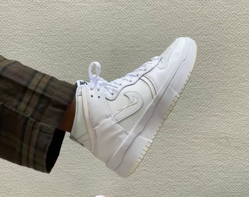 Giày Nike Dunk High Rebel Retro 'Triple White' DH3718-100 — ảnh 3