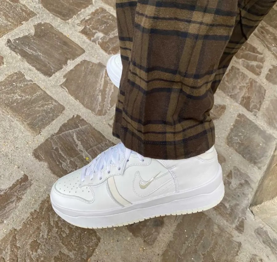 Giày Nike Dunk High Rebel Retro 'Triple White' DH3718-100 — ảnh 4