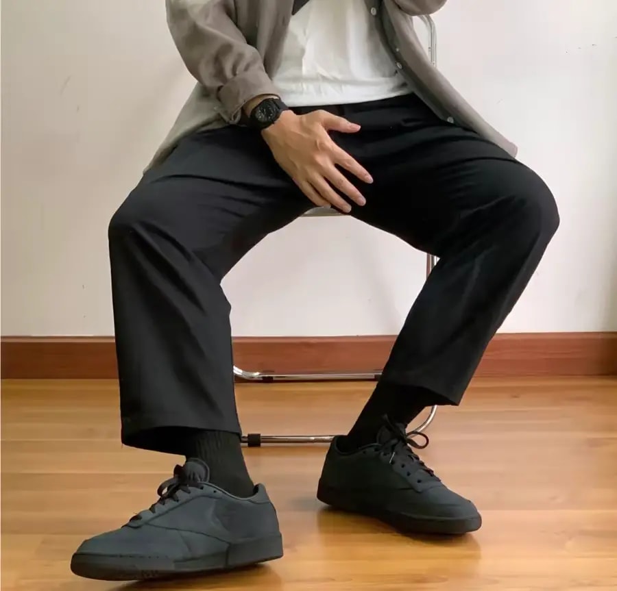 Giày Reebok x JJJJound Club C 85 'Triple Black' IG8240 — ảnh 3