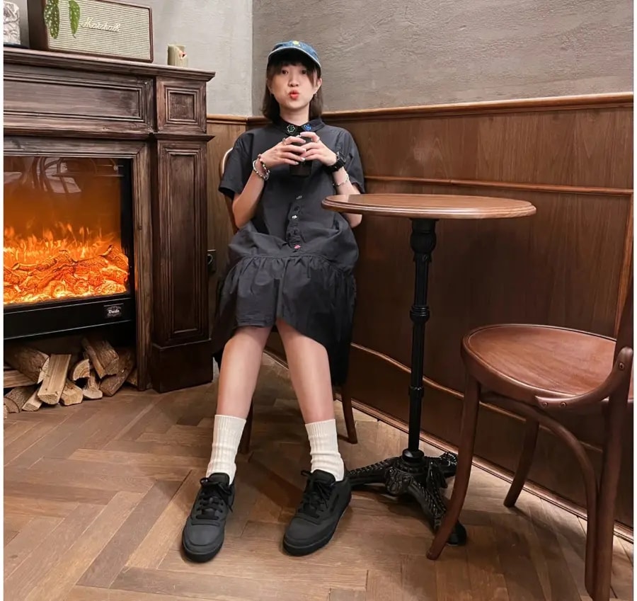 Giày Reebok x JJJJound Club C 85 'Triple Black' IG8240 — ảnh 5
