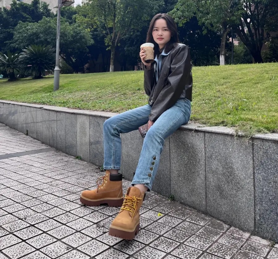 Giày Timberland Premium Platform Waterproof 'Brown' A5RJD — ảnh 2