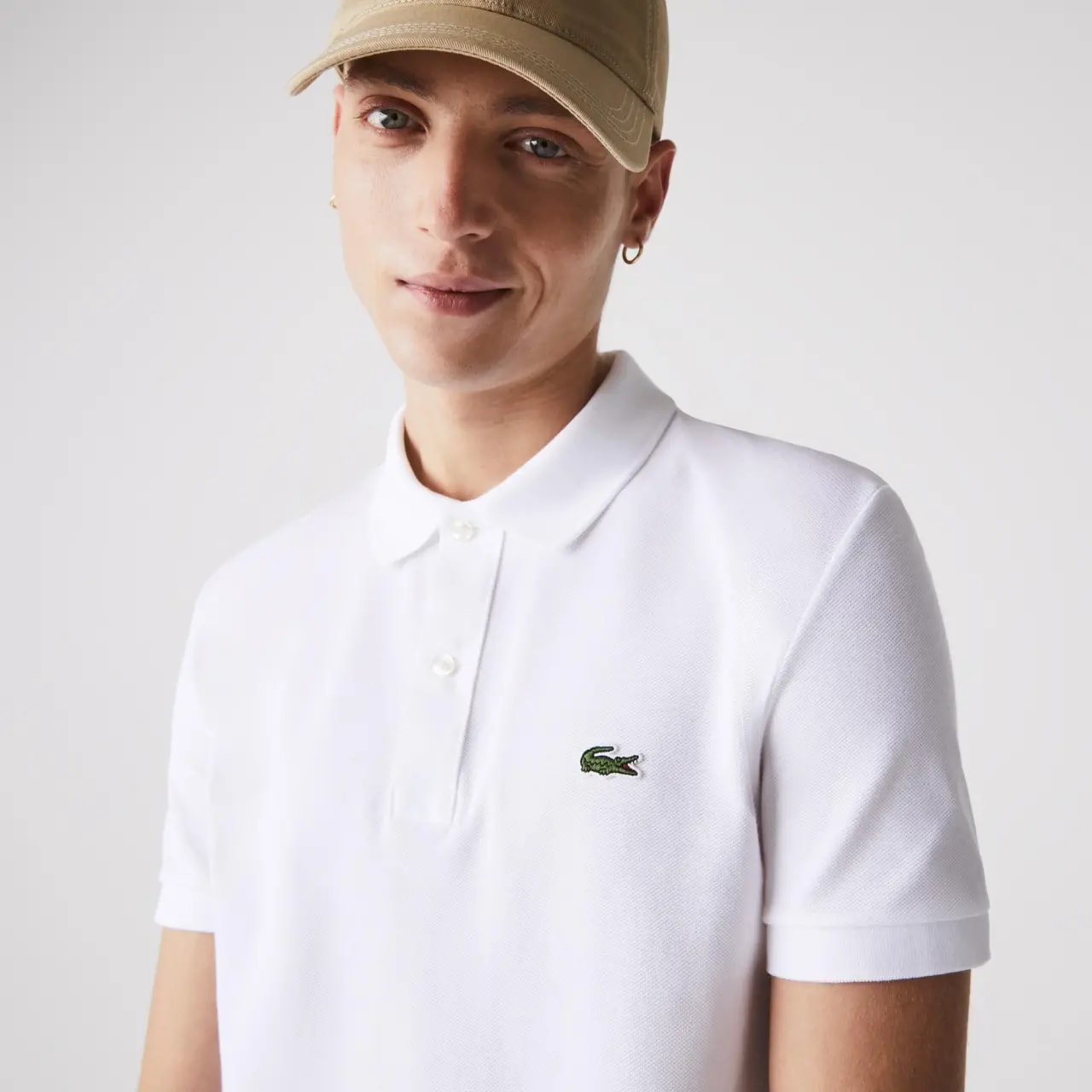 Áo Lacoste Slim Fit Polo İn Petit Piqué 'White' PH4012-11-001 — ảnh 3