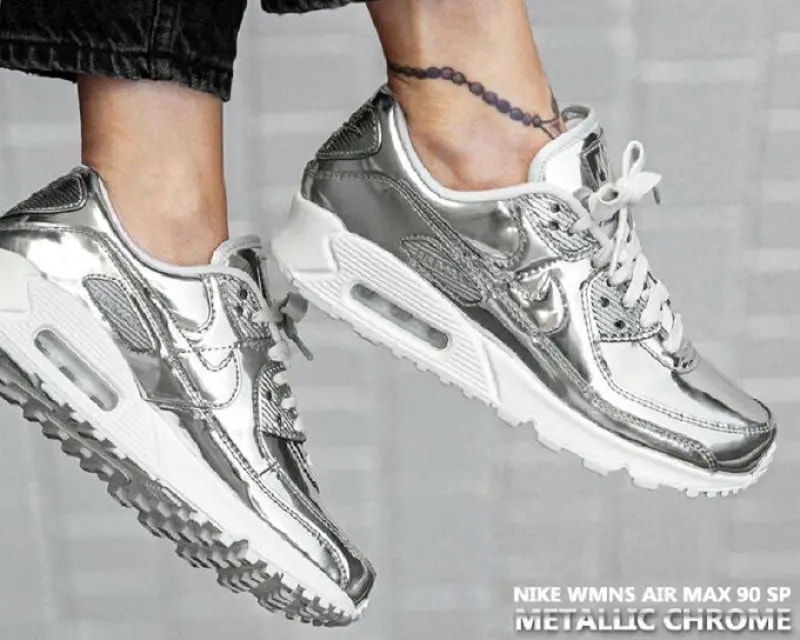 Giày Nike Air Max 90 'Metallic Pack Chrome' CQ6639-001 — ảnh 3