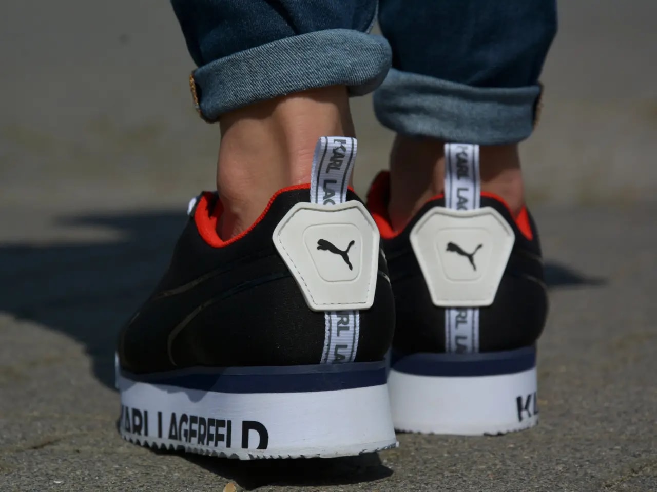 Giày Puma Roma Amor Karl 'Black' 370056-01 — ảnh 3