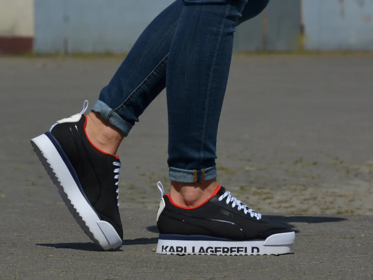 Giày Puma Roma Amor Karl 'Black' 370056-01 — ảnh 4