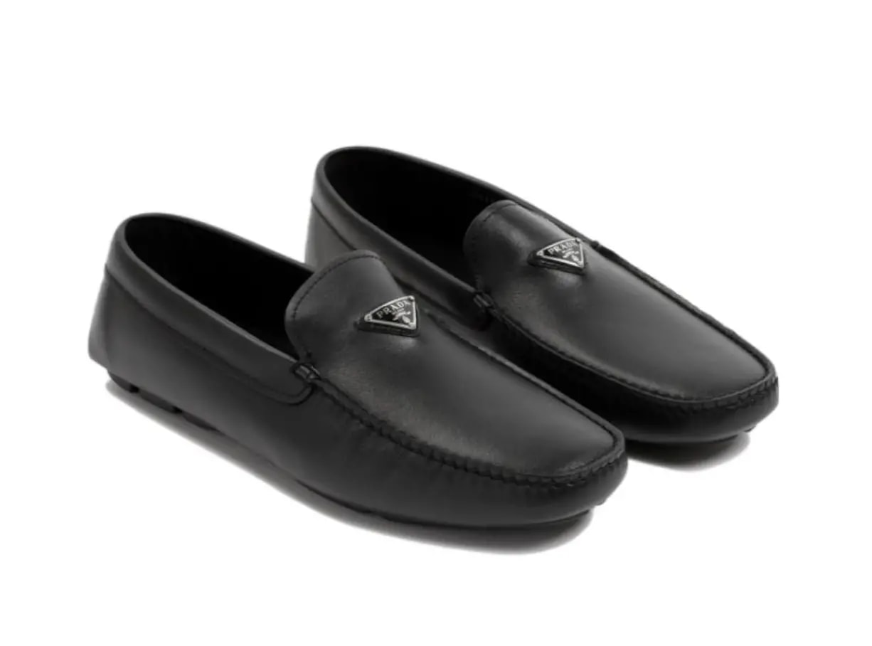 Giày Prada Triangle Logo Leather Loafers 'Black' 2DD172-A21-F0002 — ảnh 2