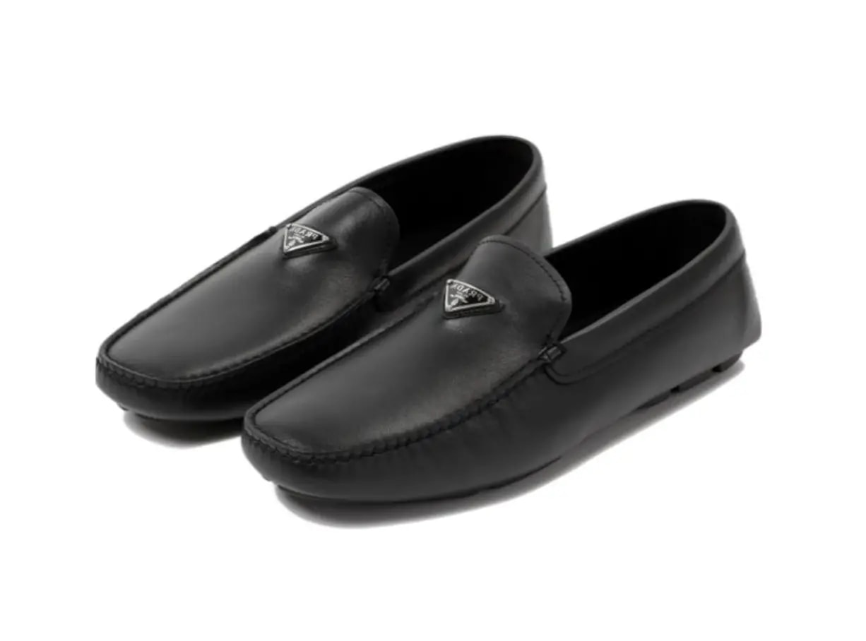 Giày Prada Triangle Logo Leather Loafers 'Black' 2DD172-A21-F0002 — ảnh 3
