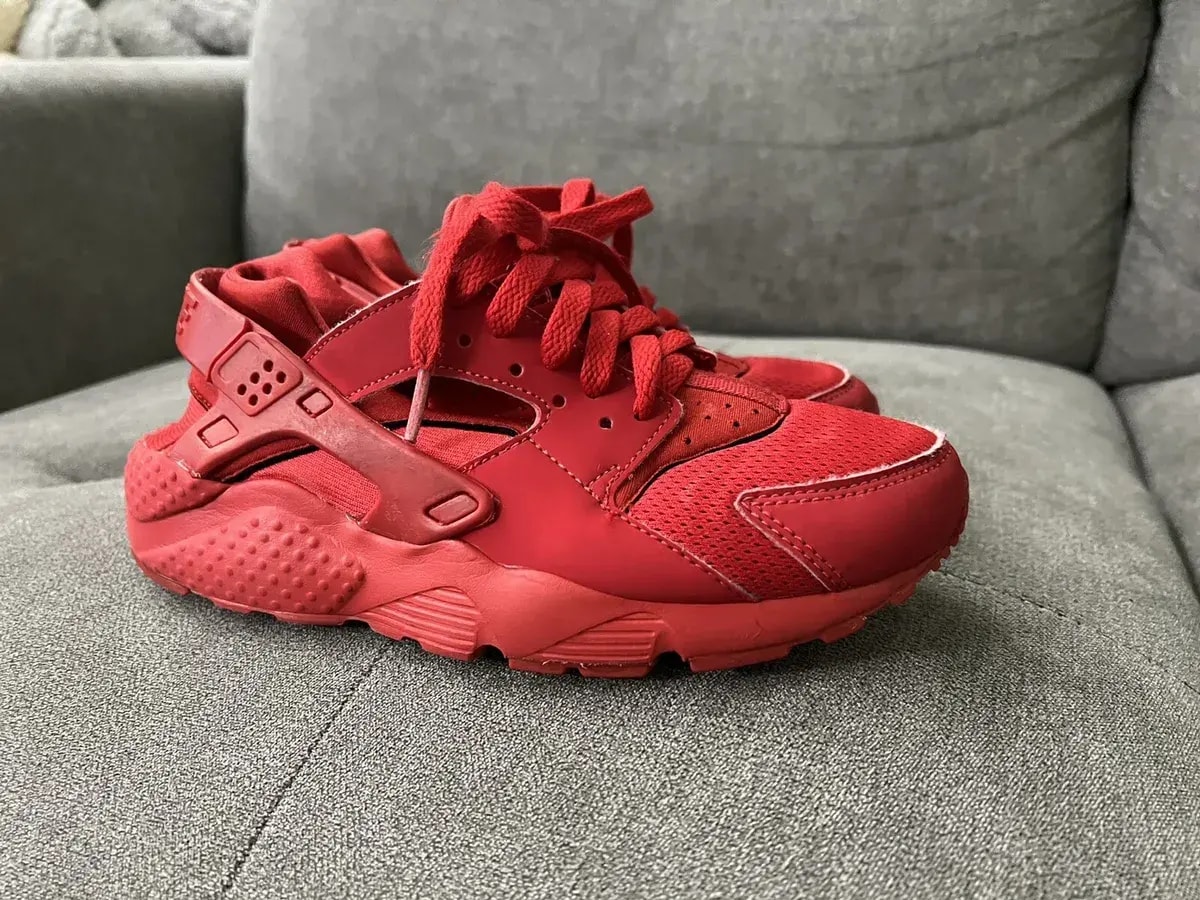 Giày Nike Air Huarache GS 'Triple Red' 654275-600 — ảnh 5