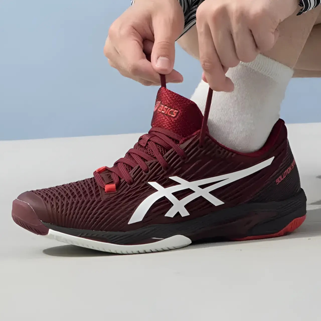 Giày Asics Solution Speed 'Red' 1041A182-602 — ảnh 3