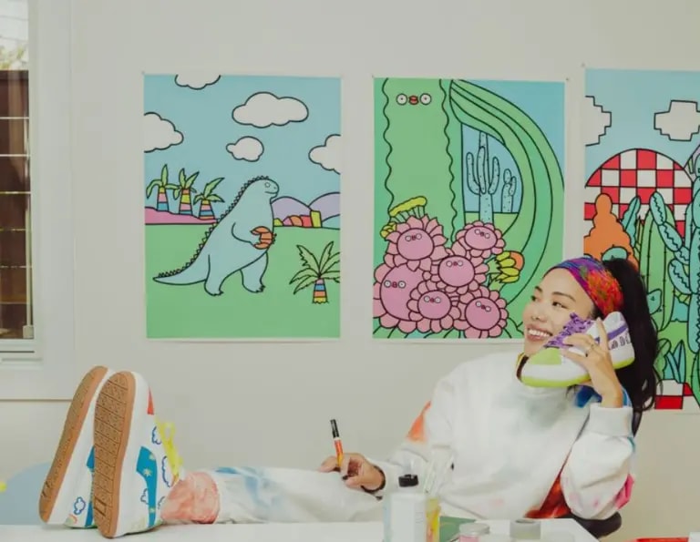 Giày Puma x Flabjacks Suede Mayu 'Happy Doing Nothing Island' 388592-01 — ảnh 2