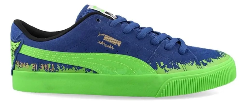 Giày Puma Suede Skate x Hirotton 'Blue Green' 389991-01 — kich-thuoc: 40.5