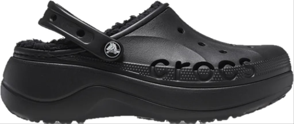 Dép Crocs Baya Platform Lined Clogs 'Black' 208708-001 — kich-thuoc: 36-37