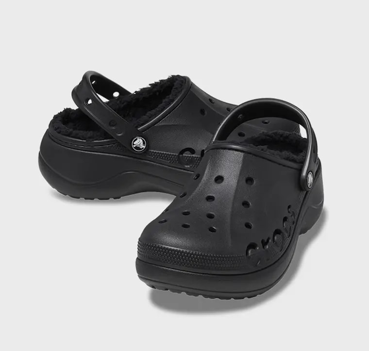 Dép Crocs Baya Platform Lined Clogs 'Black' 208708-001 — ảnh 5