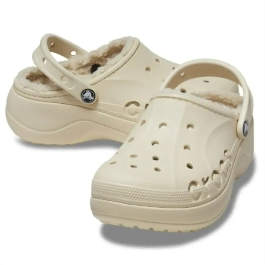 Dép Crocs Baya Platform Lined Clogs 'Off White' 208708-11S — ảnh 5