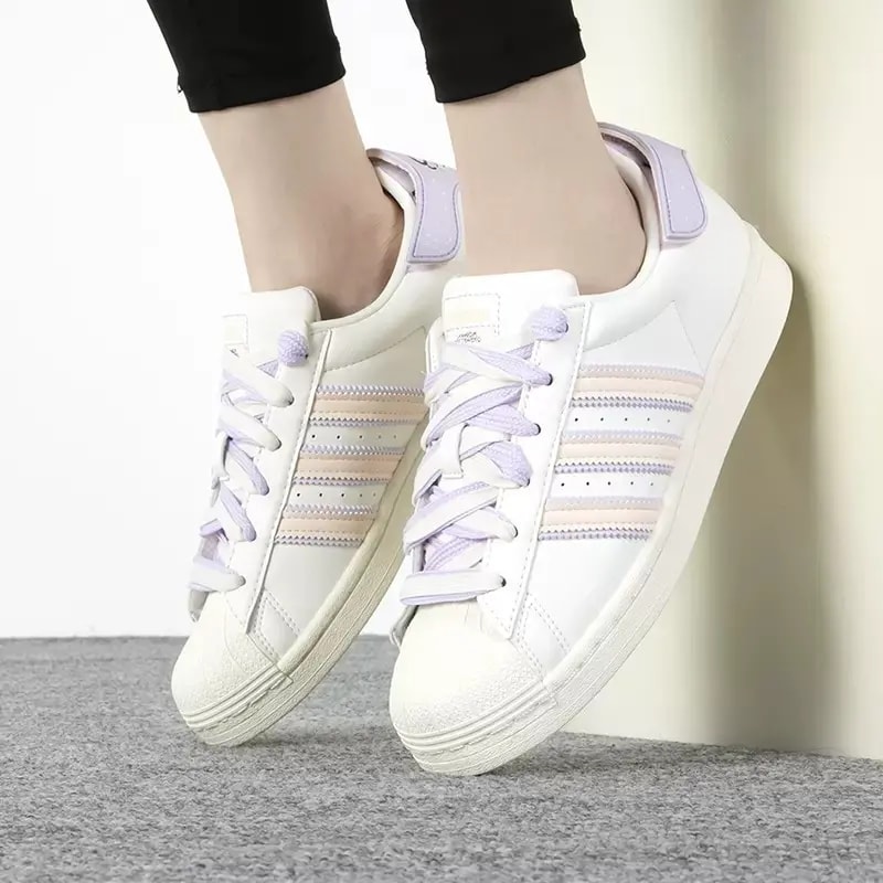 Giày Adidas Originals Superstar 'White Purple Pink' H03727 — ảnh 3