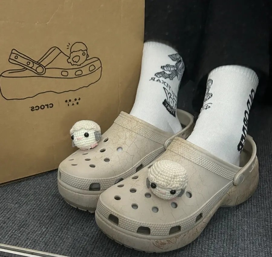 Dép Crocs x GOOD BAI Cloud Eggshell 'Khaki' 209394-2V3 — ảnh 4