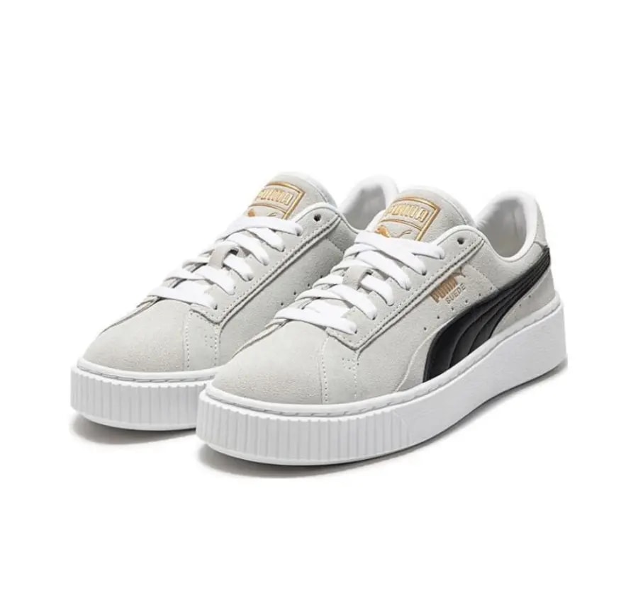 Giày Puma Suede Platform 'White Black' 395225-02 — ảnh 3