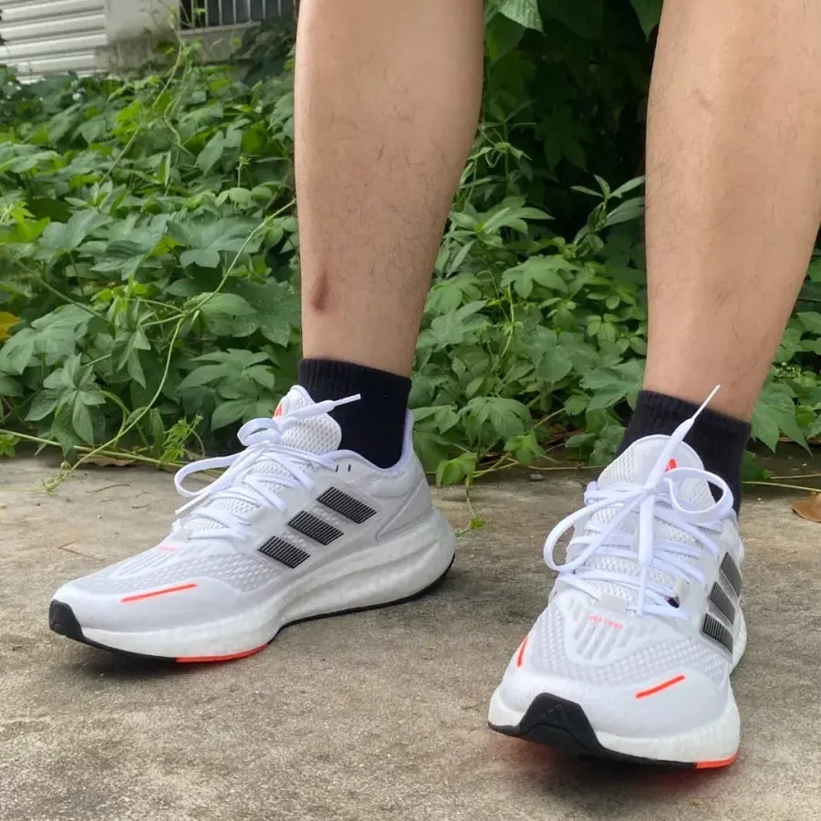 Giày Adidas PureBoost 22 Heat.RDY 'White Solar Red' IG0909 — ảnh 4
