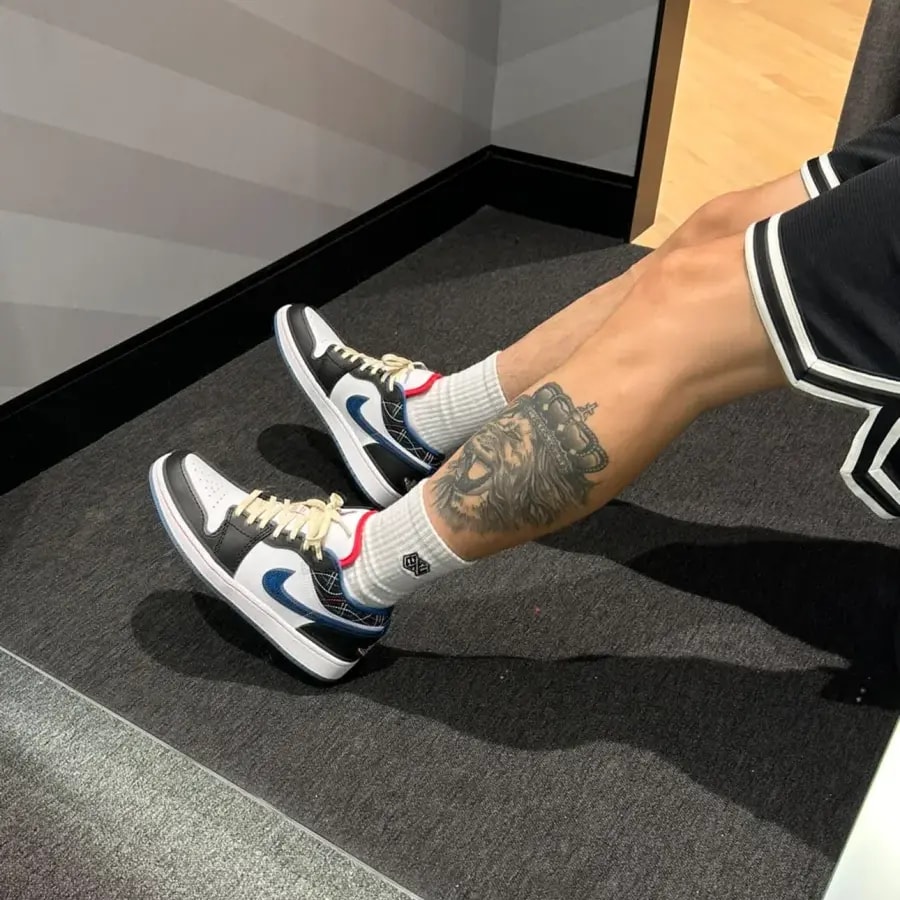 Giày Nike Air Jordan 1 Low 'Blue Sashiko' FV3622-141 — ảnh 2