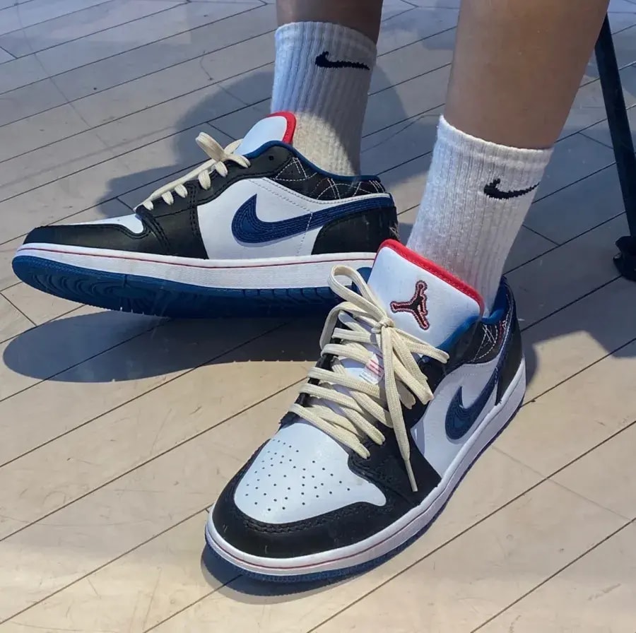 Giày Nike Air Jordan 1 Low 'Blue Sashiko' FV3622-141 — ảnh 5