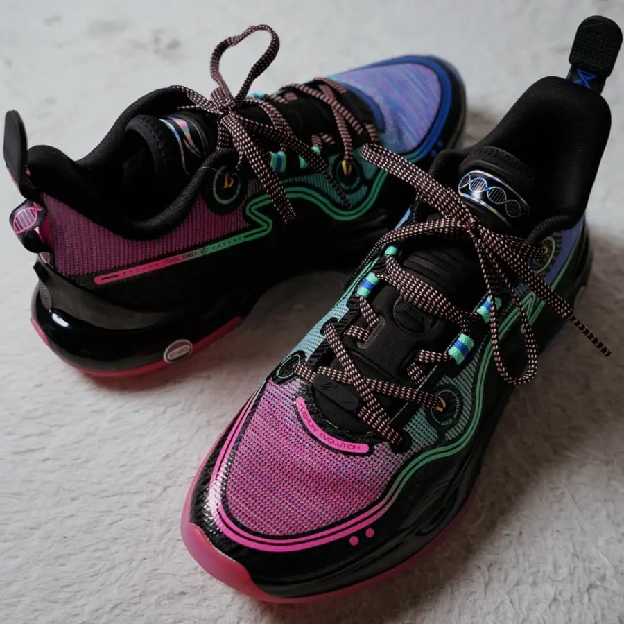 Giày Lining Yushuai Evolution Low 'Black Pink Blue' ABAS161-4 — ảnh 5