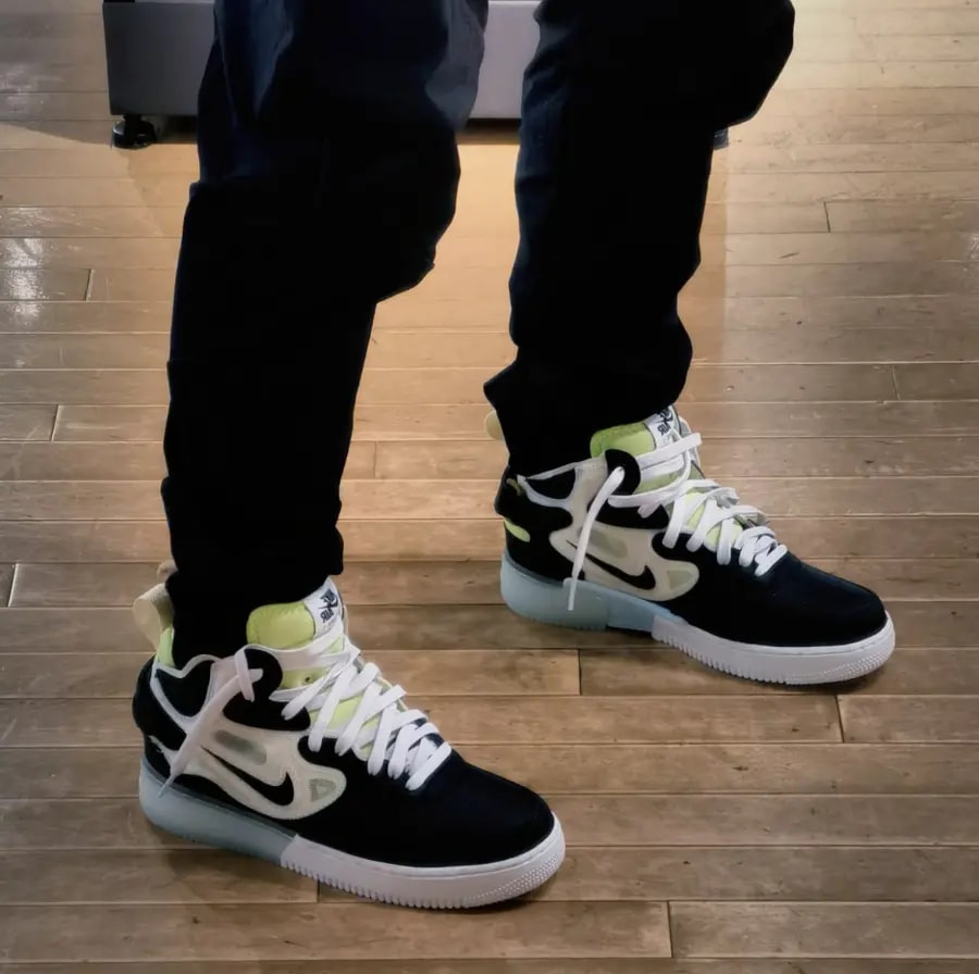 Giày Nike Air Force 1 Mid React 'Black Neon' DQ1872-100 — ảnh 2