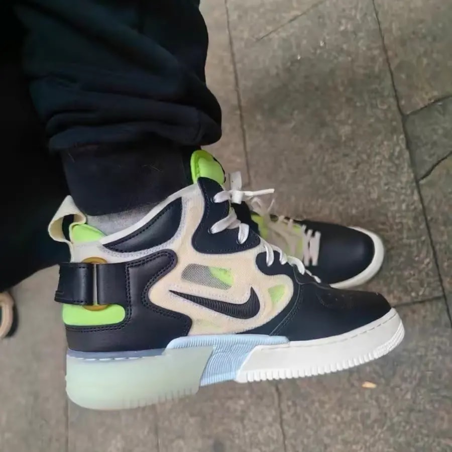 Giày Nike Air Force 1 Mid React 'Black Neon' DQ1872-100 — ảnh 4