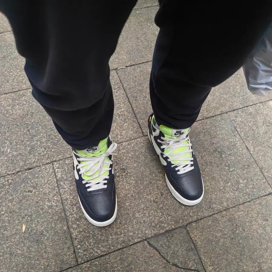 Giày Nike Air Force 1 Mid React 'Black Neon' DQ1872-100 — ảnh 5