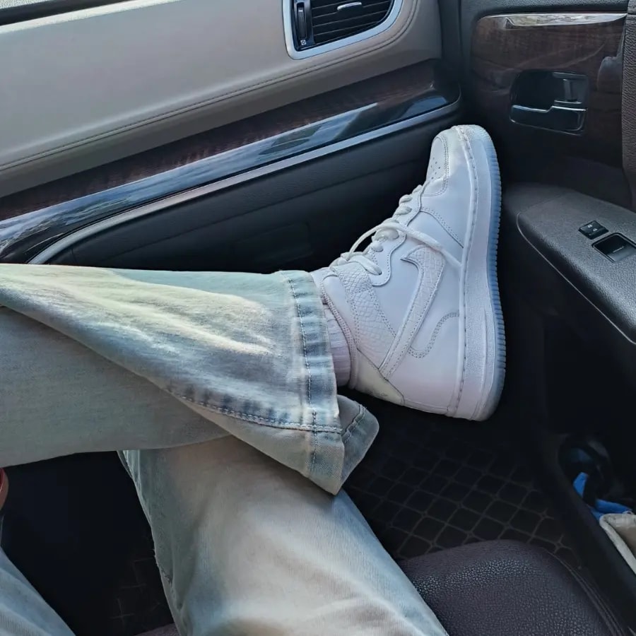 Giày Nike Air Force 1 Mid 'White Ice Reptile' FN4274-100 — ảnh 4
