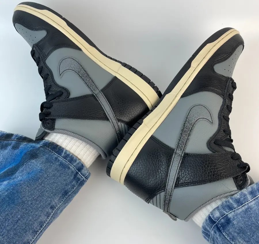 Giày Nike Dunk High Retro Premium 'Grey' DV7216-001 — ảnh 4