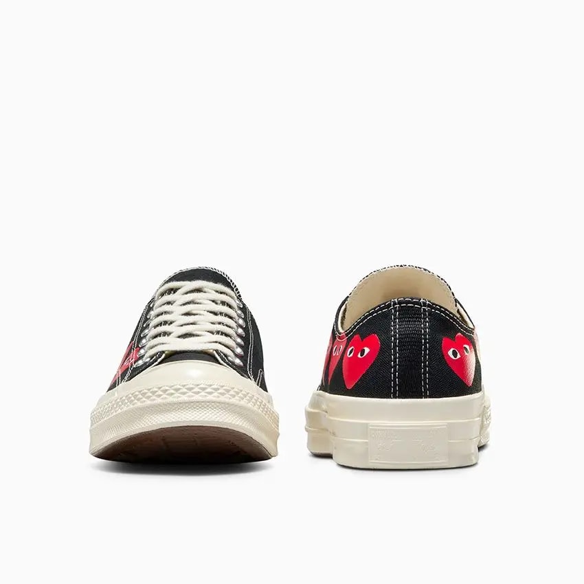 Giày Converse x Comme des Garçons Chuck 70 'Ox Multi Heart Black' A08149C — ảnh 5