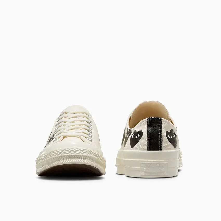 Giày Converse x Comme des Garçons Chuck 70 'Ox Multi Heart Egret' A08150C — ảnh 4