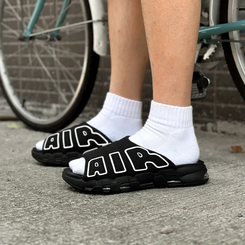 Dép Nike Air More Uptempo Slide OG ‘Black White’ FD5983-001 — ảnh 4
