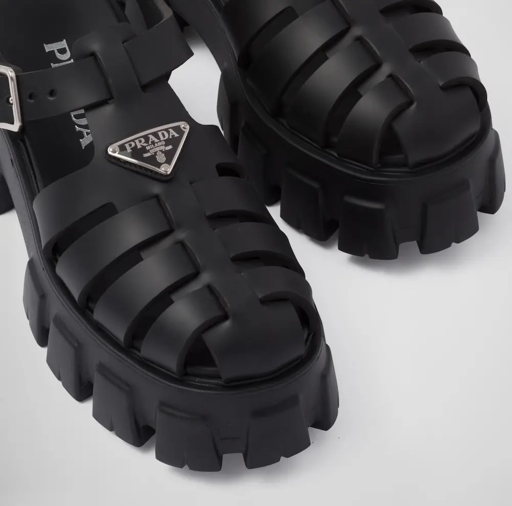 Dép Prada Monolith Foam Rubber 'Black' 1X853M-3LKK-F0002-F055 — ảnh 4