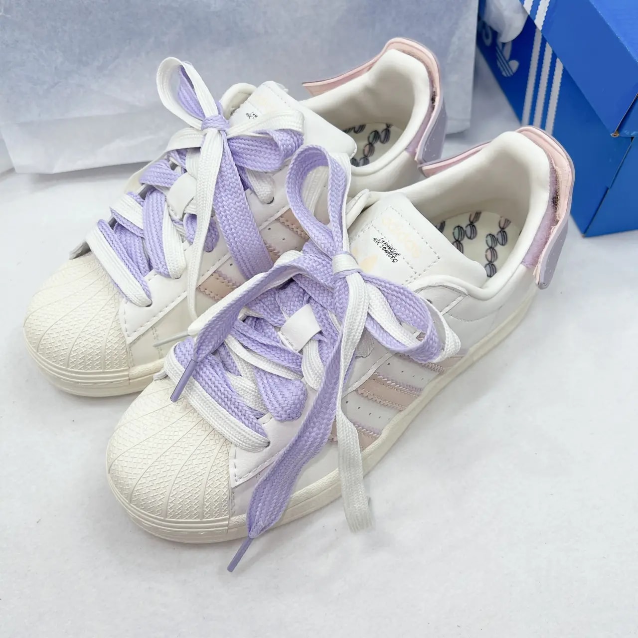 Giày Adidas Originals Superstar 'White Purple Pink' H03727 — ảnh 5