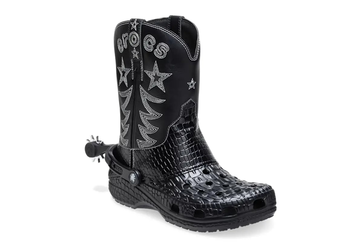 Dép Crocs Classic Cowboy Boot 'Black' 208695-001 — ảnh 2
