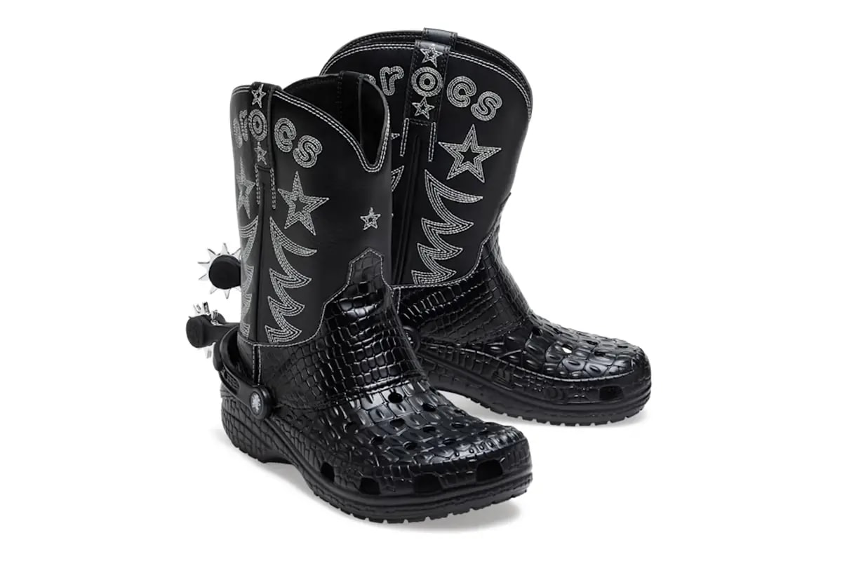 Dép Crocs Classic Cowboy Boot 'Black' 208695-001 — ảnh 3