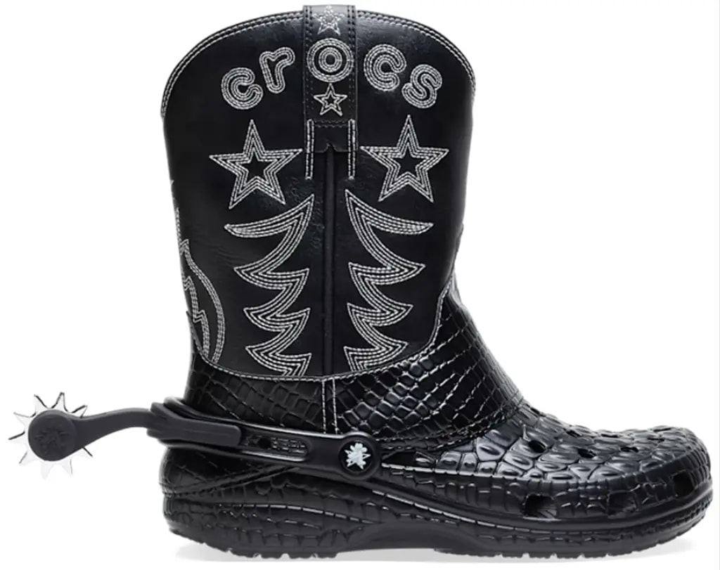 Dép Crocs Classic Cowboy Boot 'Black' 208695-001 — kich-thuoc: 37-38