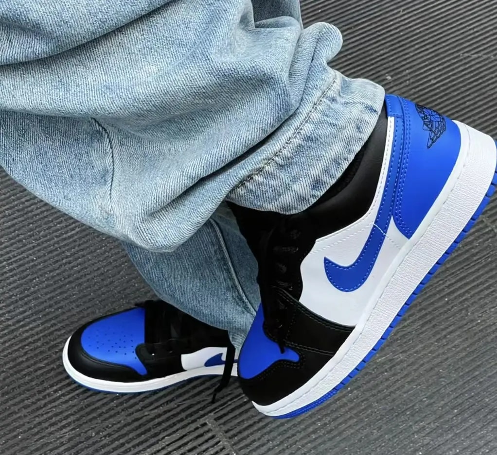 Giày Nike Air Jordan 1 Low GS 'Alternate Royal Toe' 553560-140 — ảnh 3