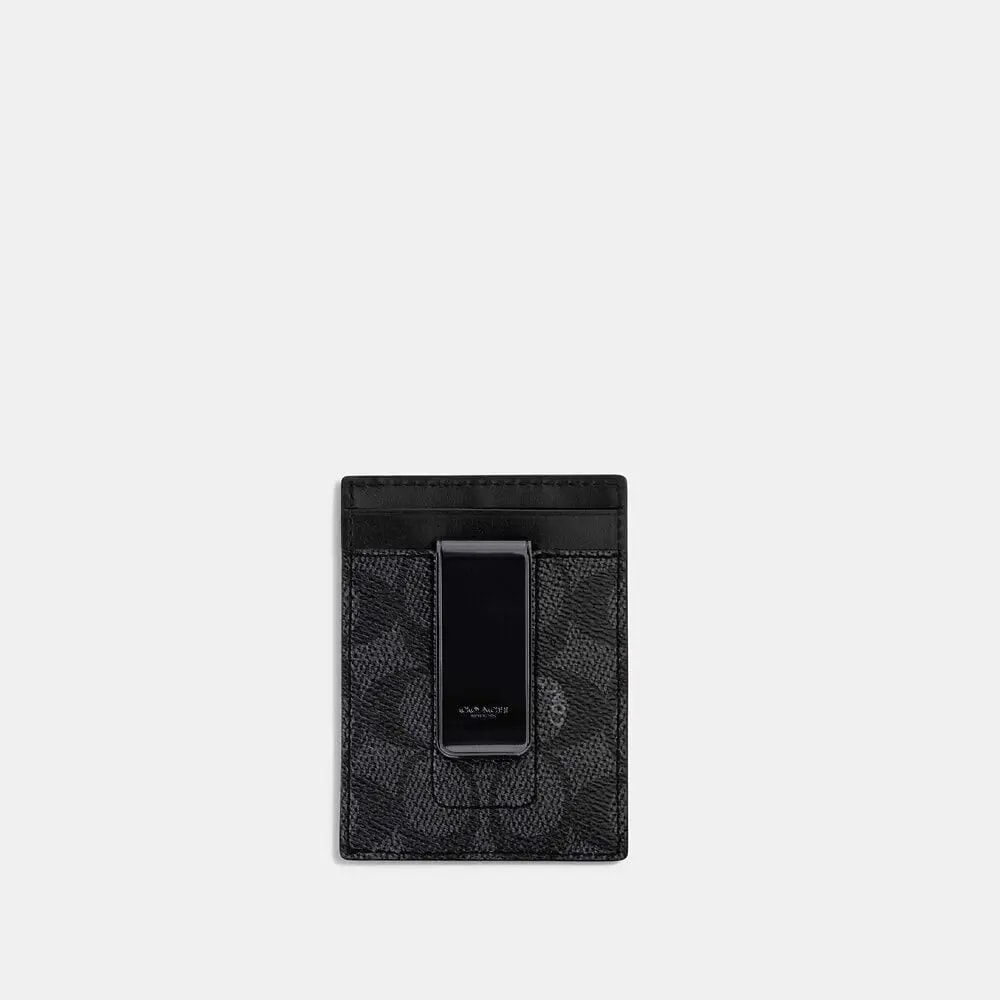 Ví Coach Money Clip Card Case 'Black' CA552-CHR — ảnh 2