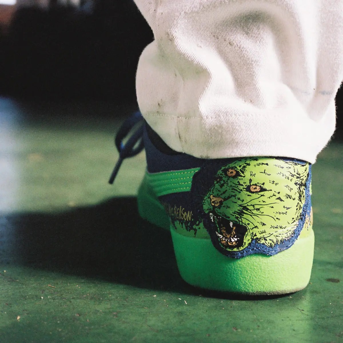 Giày Puma Suede Skate x Hirotton 'Blue Green' 389991-01 — ảnh 3