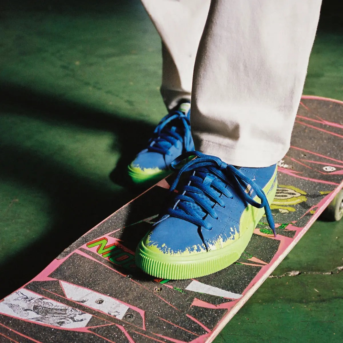 Giày Puma Suede Skate x Hirotton 'Blue Green' 389991-01 — ảnh 2