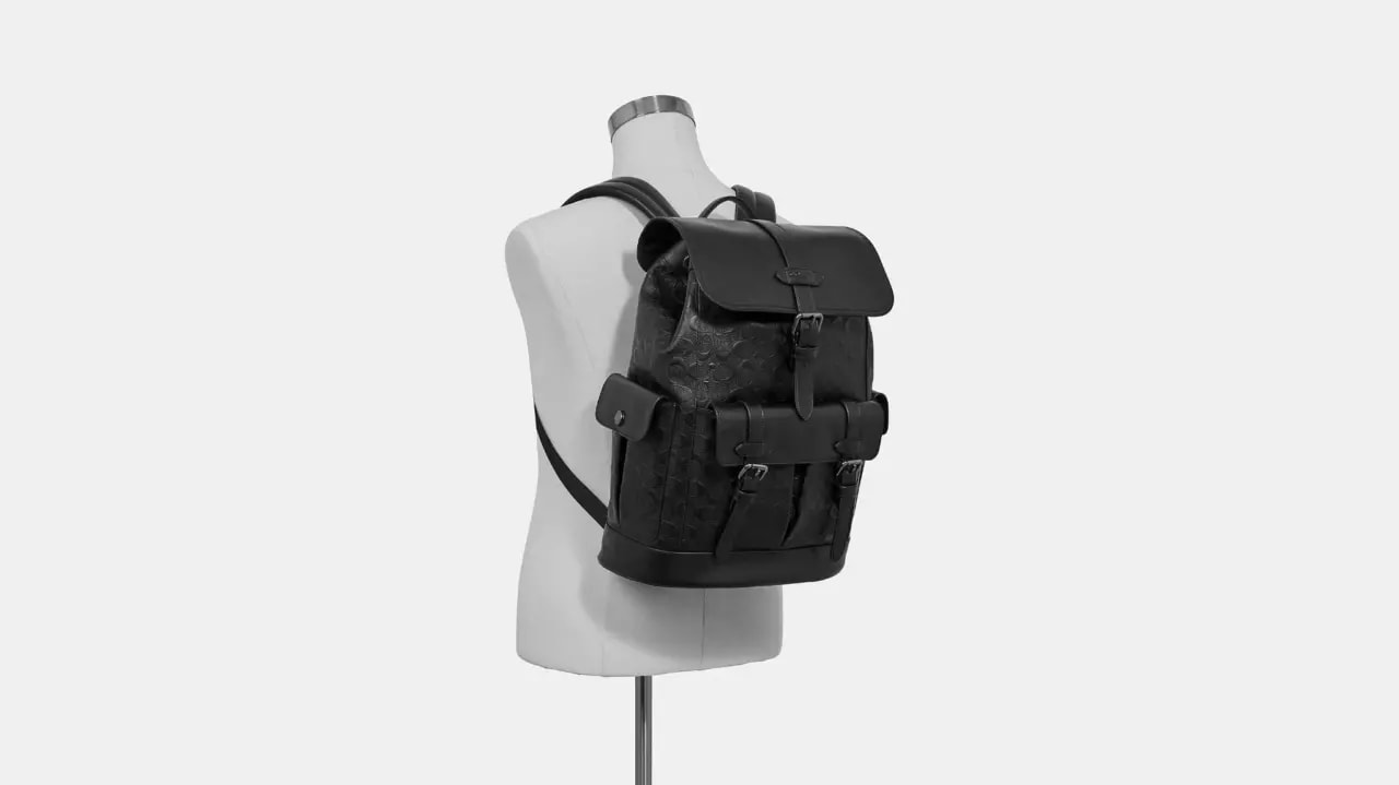 Balo Coach Hudson Backpack In Leather 'Black' F50053 — ảnh 2