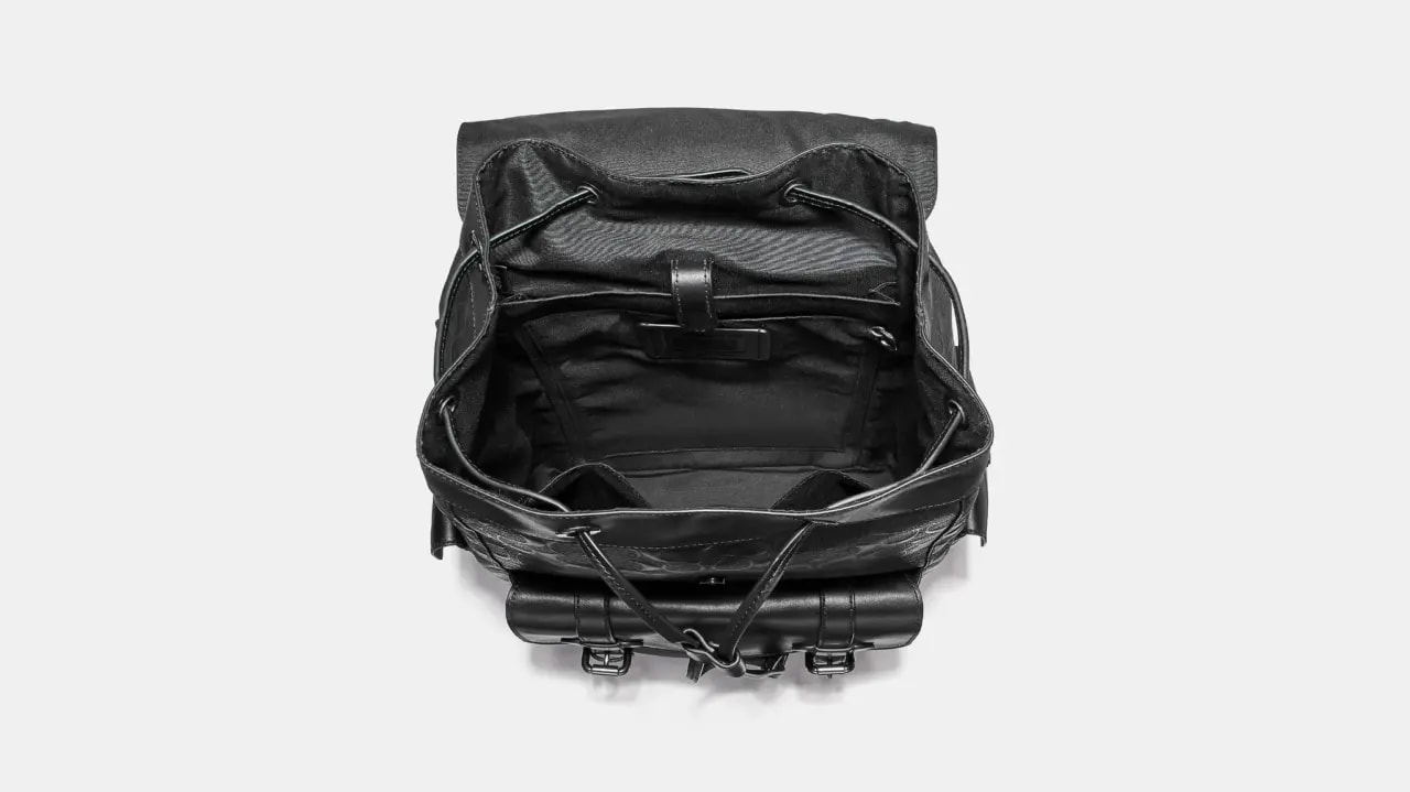 Balo Coach Hudson Backpack In Leather 'Black' F50053 — ảnh 3